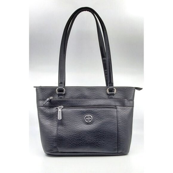GIANI BERNINI pebbled faux-leather women's tote bag -Black NEW! - Picture 10 of 10